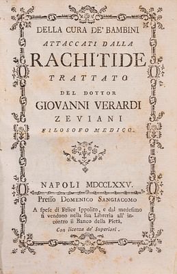 Giovanni Verardo Zeviani - Del flato a favore degl'ipocondriaci , 1761 (…) 228x166 mm Napoli 