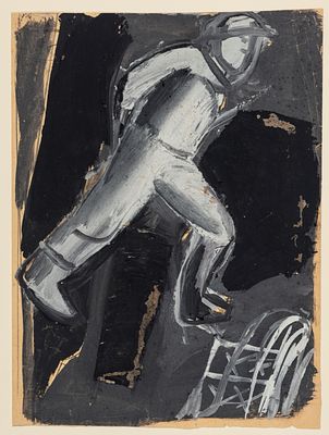 Mario Sironi (Sassari 1885 - Milano 1961) - Composizione con soldato, 1938 ca. - Mario Sironi 