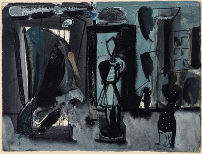 Mario Sironi (Sassari 1885 - Milano 1961) - Composizione , 1951 ca. - Mario Sironi (Sassari 1885 - 