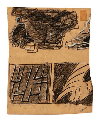 Mario Sironi (Sassari 1885 - Milano 1961) - Due figure grottesche, 1947 ca. - Mario Sironi 