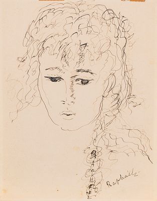 Antonietta Rapha&euml;l Mafai (Kaunas 1895 - Roma 1975) - Volto di fanciulla - Antonietta Rapha&euml;l 