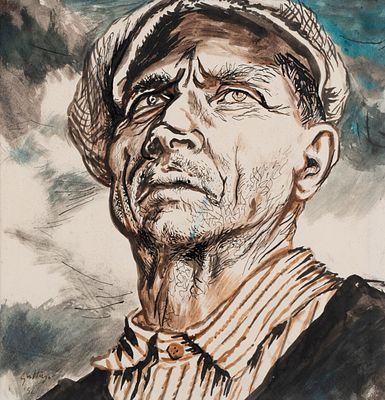 Renato Guttuso (Bagheria 1911 - Roma 1987) - Bracciante, 1952 - Renato Guttuso (Bagheria 1911 - 