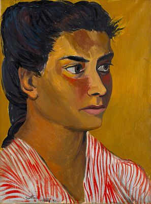 Renato Guttuso (Bagheria 1911 - Roma 1987) - Ragazza calabrese, 1950 - Renato Guttuso (Bagheria 