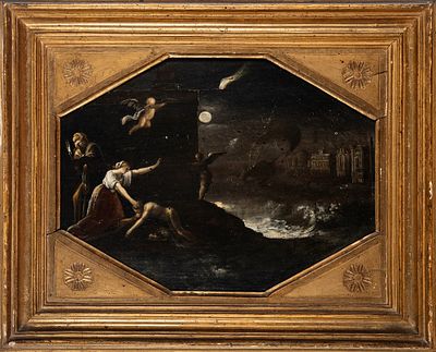 Scuola dell'Italia settentrionale, secolo XVII - Ero e Leandro - Scuola dell'Italia settentrionale 