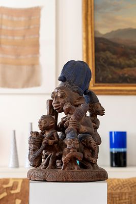 Yoruba, Nigeria - Gruppo equestre - Yoruba, Nigeria - Gruppo equestre 50.5 &times; 34 &times; 35 cm composta 