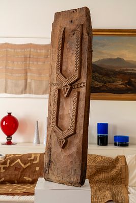 Pannello decorativo - Pannello decorativo 118 &times; 32 &times; 9 cm in legno massiccio a raffigurazioni 