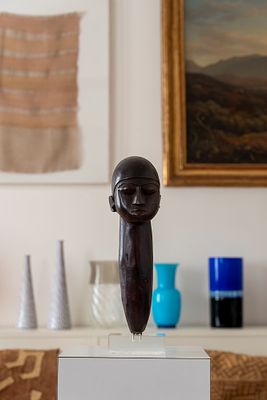 LOBI, Burkina Faso - Testa - LOBI, Burkina Faso - Testa 38 &times; 10 &times; 15 cm in legno duro a patina 