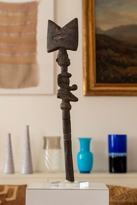 Yoruba, Nigeria - Bastone di comando Shango - Yoruba, Nigeria - Bastone di comando Shango 64.5 &times; 