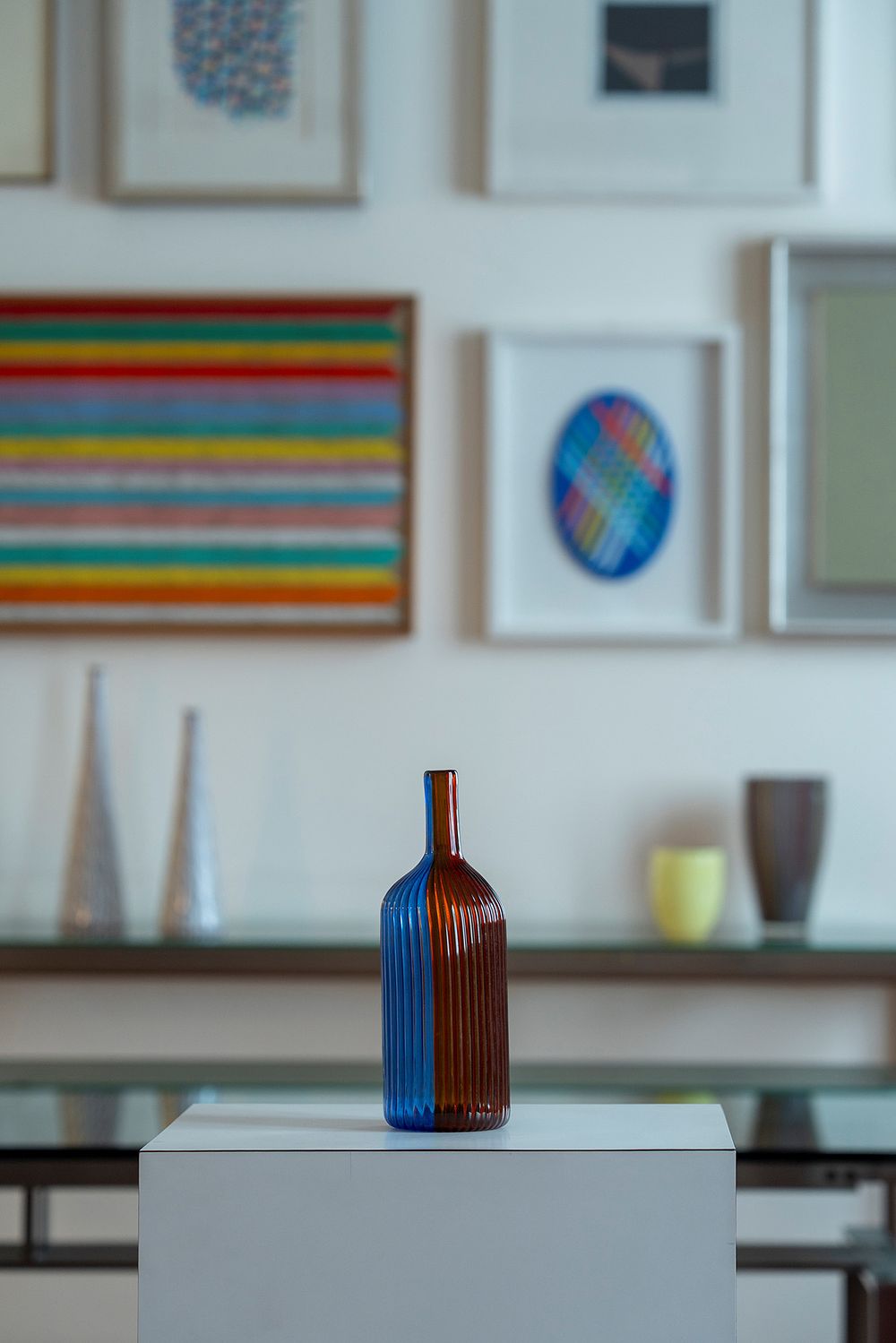 Manifattura Italiana - Bottiglia 'a canne', 1970 circa - Manifattura Italiana - Bottiglia 'a 