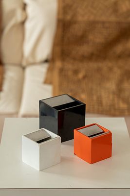 Bruno Munari (Milano 1907 - 1998) - Set di tre posacenere modello 'Cubo', 1957 - Bruno Munari 