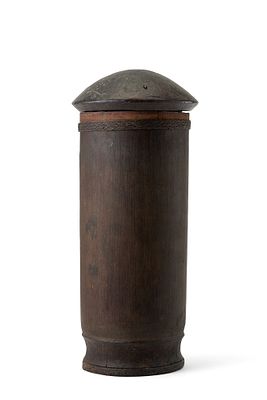 Arte tribale - Contenitore in legno con coperchio - Arte tribale - Contenitore in legno con 