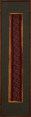 Kuba, Congo - Tessuto “Shoowa” - Kuba, Congo - Tessuto “Shoowa” 88 x 13 cm di raffia, in cornice. 