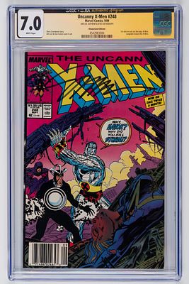Jim Lee - Jim Lee - Graded Comic - Signed - Uncanny X-Men #248 (1989) - CGC 7.0. A copy of Uncanny 