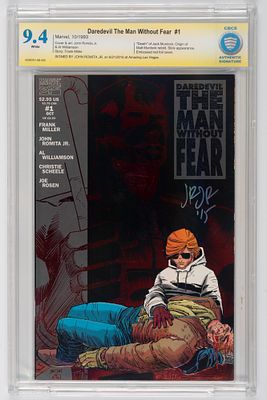John Romita Jr. - John Romita Jr. - Graded Comic - Signed - Daredevil The Man Without Fear #1 - 