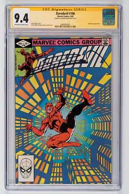 Frank Miller - Frank Miller - Graded Comic - Signed - Daredevil #186 - CGC 9.4. A copy of 