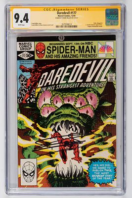 Frank Miller - Frank Miller - Graded Comic - Signed - Daredevil #177 - CGC 9.4 - Marvel. A copy of 