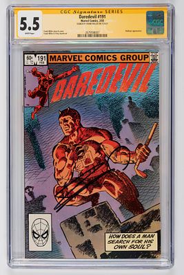 Frank Miller - Frank Miller - Graded Comic - Signed - Daredevil #191 - Marvel - 1983 - Bullseye CGC 5.5