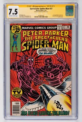 Frank Miller - Frank Miller - Graded Comic - Signed - The Spectacular Spider-Man #27 - CGC 7.5. A 