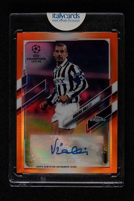 Gianluca Vialli - Gianluca Vialli - Signed Card - Juventus - Topps Chrome UEFA Champions League 