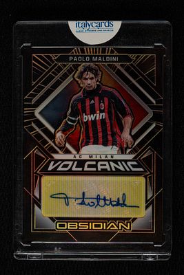 Paolo Maldini - Paolo Maldini - Signed Card - AC Milan - Panini Obsidian 2021/22 - Numbered out of 10