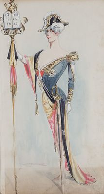 Charles Betaut (Francia 1869 - 1945) - Costume allegorico - Charles Betaut (Francia 1869 - 1945) - 