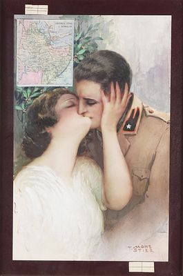 Clito Monestier (detto Tito) (1886 - Milano 1960) - Il Bacio del soldato - Clito Monestier (detto 