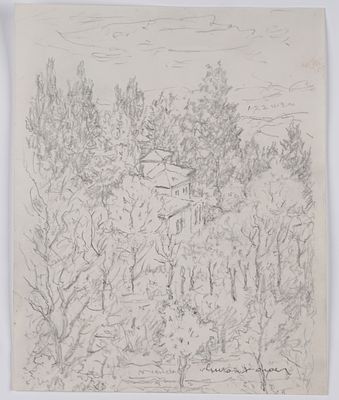 Giuseppe Montanari - Il Sacro Monte - Giuseppe Montanari - Il Sacro Monte cm 30,3 x 24 matita su 