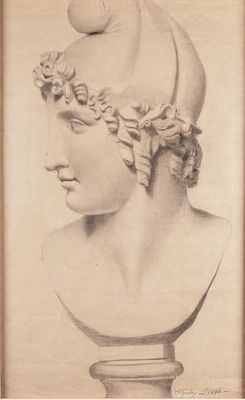 Luigi Napoleone Grady (Santa Cristina, Pavia 1860 - Varese 1949) - Studio per busto classico, 1894 - 