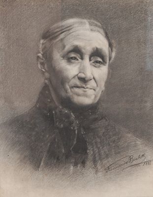 Ferdinando Bialetti (Mede Lomellina 1864 - Pavia 1958) - Ritratto di signora, 1882 - Ferdinando 