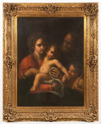 Italian School, 18th Century- 
The Holy Family. The Holy Family with little John the Baptist. 