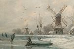 Painter 19th century Dutch winter landscape, oil on canvas, 35 x 45
Dimensions 
35 x 45 cmImage - 2
