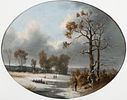German painter 19th century Hunters in a winter landscape. Oil/canvas 36x45cm
Dimensions 
36 x Image - 1