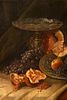 19th century painter - Still life. Still life with game and fruit on a table . Oil on canvas Image - 2