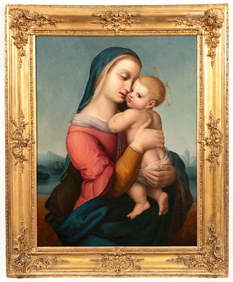 19th century painter After Raphael, Tempi Madonna. The Tempi Madonna is an oil painting by the 