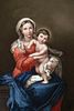 Painting on fine porcelain, 19th century - Mary with child. Painting on fine porcelain, 19th Image - 1
