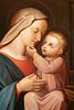 19th century painter - Madonna and Child. Madonna and Child Oil on canvas 68 x 55 cm . Image - 1