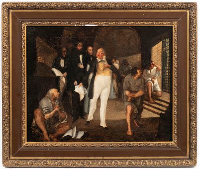 Eduard von Grützner (1846–1925)- Attributed.
A Company of Gentlemen 
. This genre painting 