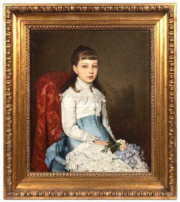 Eugenio de Blass (1843–1931) - Eugenio de Blass (1843–1931) Portrait of a Young Girl with a 