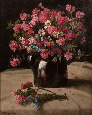 Thomas Walch (1867- 1943l) - Thomas Walch (1867- 1943l) Still Life with Flowers. This elegant and 