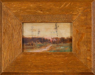 ЛЕВИТАН Исаак Ильич (1860-1900) "Вечер. Солнце за лесом" Конец 1880-х - 1890-е годы Дерево на 