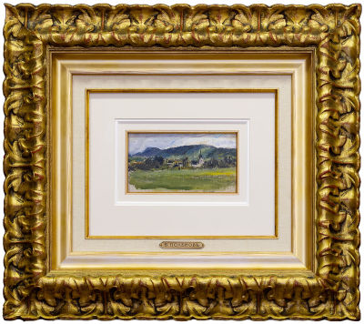 ПОЛЕНОВ Василий Дмитриевич (1844-1927) "Городок в Германии" 1910 год Холст, картон, масло. 10 х 