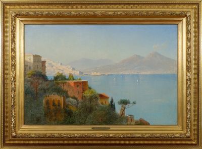 КОНДРАТЕНКО Гавриил Павлович (1854-1924) "Утро в Неаполе" 1898 год Холст, масло. 64,5 х 97,5 см. 