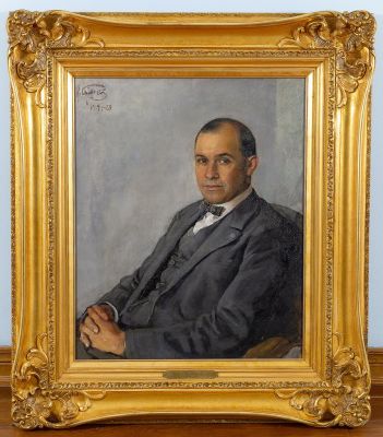 БРОДСКИЙ Исаак Израилевич (1884-1939) "Портрет артиста Владимира Яковлевича Хенкина" 1914-1928 