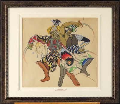 ПОЖЕДАЕВ Георгий Анатольевич (1894-1971) Два мурзы. Эскиз костюмов для постановки оперы 