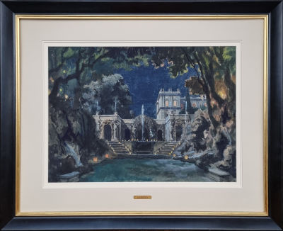 БЕНУА Александр Николаевич (1870-1960) Эскиз декорации сцены для балета Жоржа Орика “Очарование 