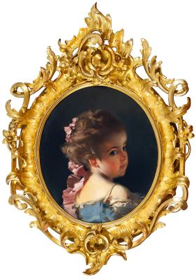 МАКАРОВ Иван Кузьмич (1822-1897) 
"Голова девочки" 
Середина 1850-х – 1860-е годы 
Холст 