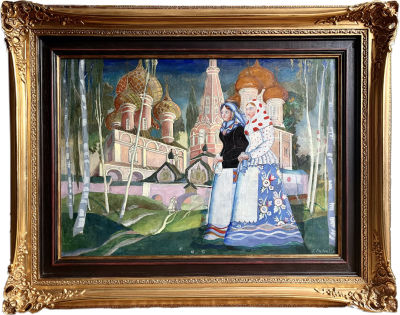 БРАИЛОВСКИЙ Леонид Михайлович
"Воскресный день" 1920-1930-е гг.
Холст, темпера 49,2х69 см. Экспе 