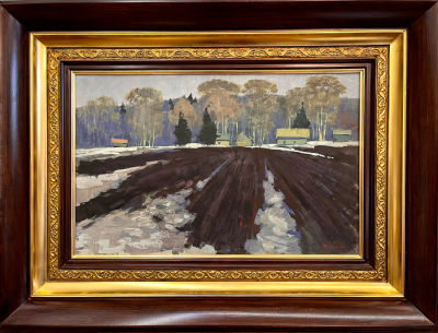 НИССКИЙ Георгий Григорьевич
"Мартовские горизонты" 1960 г.
Картон, гуашь 37,8х58,4 см. Экспертно 