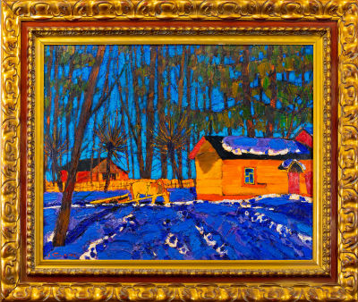 БРИТОВ Ким Николаевич
"Голубой март" 1989 г.
Картон, масло 65х81см. Экспертное заключение: 