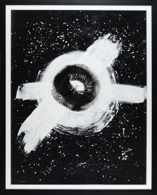 БЕЛЕНОК Петр Иванович
"Око млечного пути" 1985 г.
Оргалит, масло, коллаж 123х101 см. Экспертное 